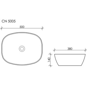 Раковина-чаша Ceramicanova Element 50х38 овальная (CN5005)