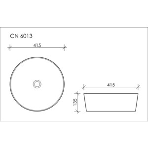 Раковина накладная Ceramicanova Element 43х43 круглая (CN6014)
