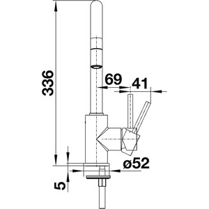 Смеситель для кухни Blanco Mida-S Silgranit черный (526146)