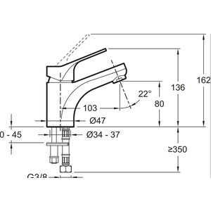 Смеситель для раковины Jacob Delafon Brive хром (E75762-4-CP)