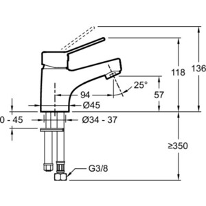 Смеситель для раковины Jacob Delafon Eo хром (E24158RU-CP)