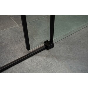 Душевая дверь Aquanet Pleasure 120х200 прозрачная, черная матовая (AE60-N-120H200U-BT)