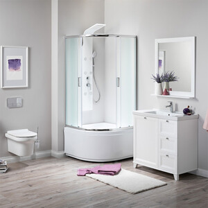 Душевой уголок Aquanet 90х90х160 под высокий поддон, матовый, хром (SE-900Q-Short)