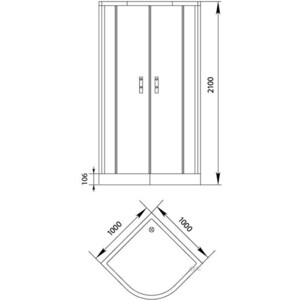Душевой уголок Aquanet Alfa 100x100 прозрачный, хром (NAA2142)