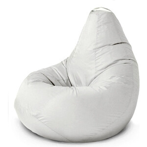 Кресло бескаркасное Mypuff груша, Белый, размер XXXXL- Комфорт, оксфорд
