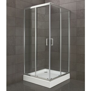 Душевой уголок BelBagno Uno 195-A-2 80х80 прозрачный, хром (UNO-195-A-2-80-C-Cr)