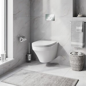 Комплект унитаза Am.Pm Inspire с сиденьем микролифт, инсталляция, клавиша смыва хром (IS49051.501700)