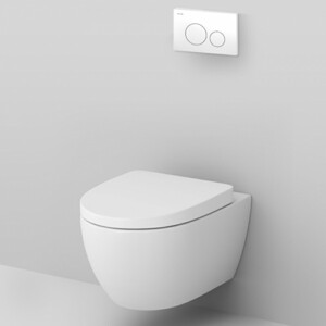 Комплект унитаза Am.Pm Awe с сиденьем микролифт, инсталляцией, клавиша смыва белая (IS49001.111738)