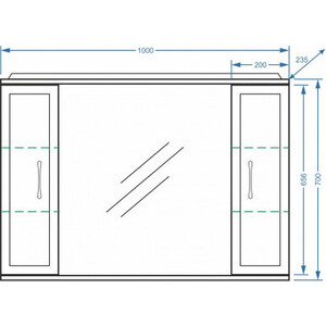 Зеркальный шкаф Stella Polar Концепт 100/C с подсветкой (SP-00000135)