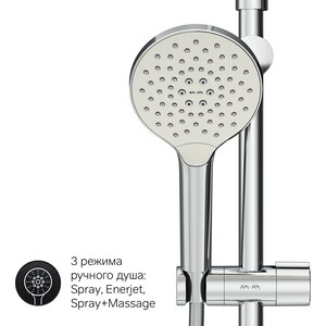 Душевая система Am.Pm Like со смесителем, хром (F0780700)