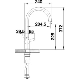 Смеситель для кухни Blanco Trima под фильтр, черный (526274)