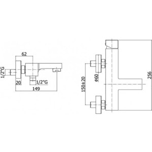 Смеситель для ванны Paffoni Elle хром (8020913108718)