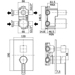Смеситель для ванны Paffoni Ringo белый матовый (8020913514458)