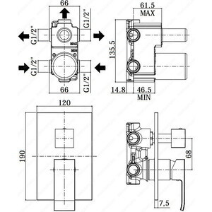 Смеситель для ванны Paffoni Elle хром (8020913496020)