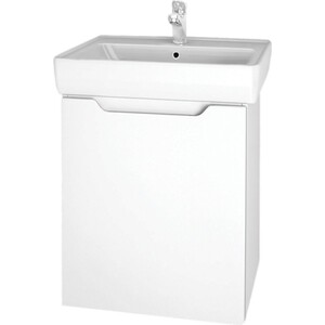 Тумба под раковину Dreja Mini 50 с дверцей, белый глянец (99.1201)