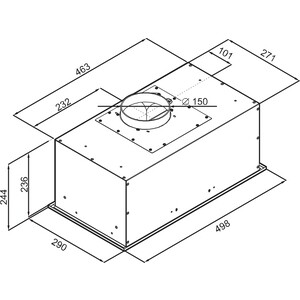 Вытяжка встраиваемая MAUNFELD Crosby Power 50 WHITE