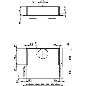 Вытяжка встраиваемая Faber FLOX WH A50