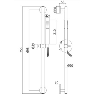 Душевой гарнитур Paffoni Life хром (8020913064809)