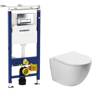 Комплект унитаза Vincea Globo S с инсталляцией, кнопкой и сиденьем микролифт (VT1-14S, 458.125.21.1)