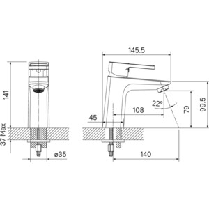 Смеситель для раковины IDDIS Bild хром (BILSB00i01)
