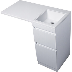 Мебель для ванной Style line Даллас Люкс 38 (100R) напольная, под стиральную машину, белая