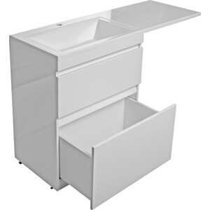 Мебель для ванной Style line Даллас Люкс 68 (130L) напольная, под стиральную машину, белая
