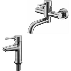 Набор смесителей Kaiser Merkur для раковины, ванны, с ручным душем, хром