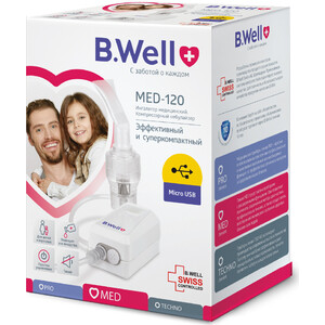 Ингалятор (небулайзер) B.Well MED-120 компрессорный с Micro USB
