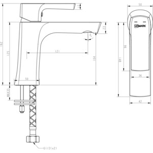 Смеситель для раковины Lemark Ursus черный (LM7206BL)
