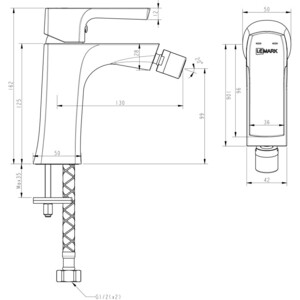 Смеситель для биде Lemark Ursus черный (LM7208BL)