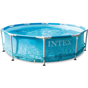 Каркасный бассейн Intex 28208 Metal Frame 305x76 см Beachside 4485 л фил-насос 1250 лч 15496₽
