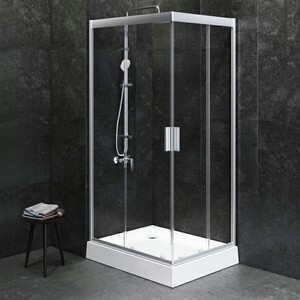 Душевой уголок Am.Pm Gem 100x80 прозрачный, матовое серебро (W90G-404-100280-MT)