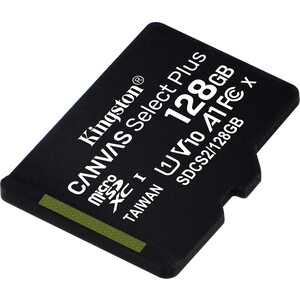 Карта памяти Kingston microSDXC 128Gb Canvas Select Plus (class 10/UHS-I/U1/100MB/s)