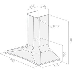 Вытяжка Elica Sweet Peltrox A/85+CAM