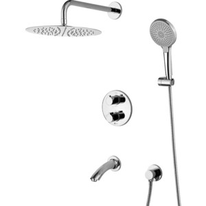Душевая система Lemark Yeti с изливом, лейка 3 режима, хром (LM7822C)