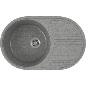 Кухонная мойка GreenStone GRS-18-309 темно-серая, с сифоном