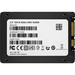 SSD накопитель ADATA 960GB Ultimate SU650, 2.5", SATA III, [R/W - 520/450 MB/s] 3D-NAND TLC