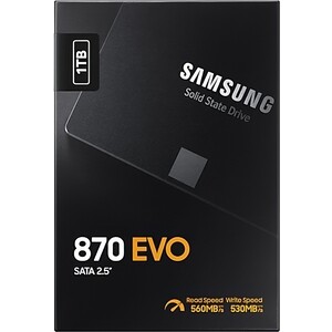 SSD накопитель Samsung 1TB 870 EVO, V-NAND, 2.5", SATA III, [R/W - 560/530 MB/s]