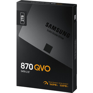SSD накопитель Samsung 2TB 870 QVO, V-NAND, 2.5", SATA III, [R/W - 530/560 MB/s]