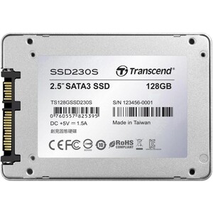 SSD накопитель Transcend 128GB, 230S, 3D NAND, SATA III [R/W - 560/500 MB/s]