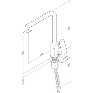 Смеситель для кухни Am.Pm Like хром (F8005000)