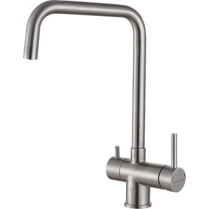Смеситель для кухни Paulmark Wetter с подключением фильтра, нержавеющая сталь (We213030-SS)