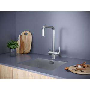 Смеситель для кухни Paulmark Wetter с подключением фильтра, нержавеющая сталь (We213030-SS)