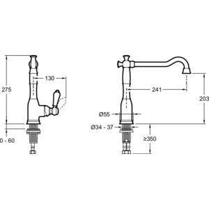 Смеситель для кухни Jacob Delafon Louse хром (E24367-CP)