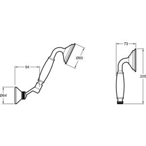 Душевой набор Jacob Delafon Louise хром (E24365-CP)
