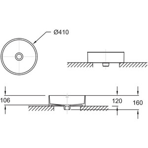 Раковина-чаша Jacob Delafon Delta Pure 41х41 (E90012-0)