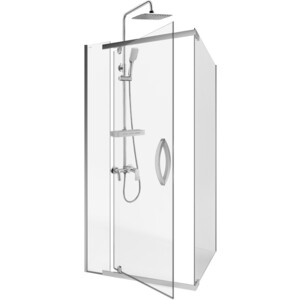 Душевой уголок Alex Baitler 100x100 с душем Lemark Tropic, прозрачный, хром (AB214-100)
