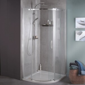 Душевой уголок Jacob Delafon Contra 90x90 левый прозрачный хром E22R90L-GA 45465₽