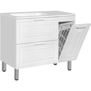 Тумба под раковину Style line Альба Люкс 90 левая, белая (ЛС-000010052)