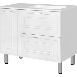 Тумба под раковину Style line Альба Люкс 90 правая, белая (ЛС-000010054)